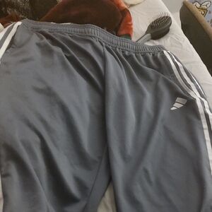 adidas Originals Gray and White Sweatpants Relaxed Fit
